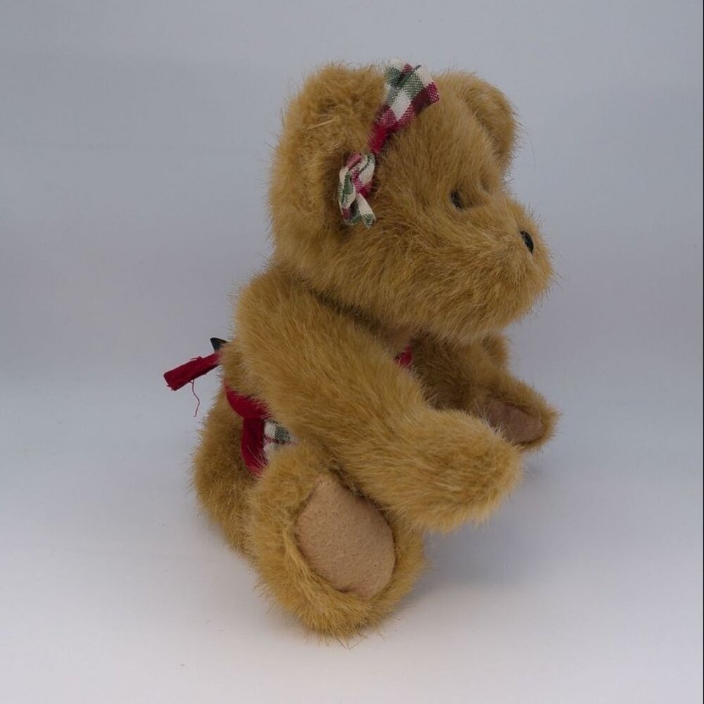 Boyds Baked With Love Plush Bear 8in with Plaid Apron & Bow Collectible - Picture 7 of 8